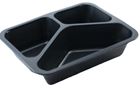 Plastová zatavovací miska 3D černá LITE, 227x178x40 mm